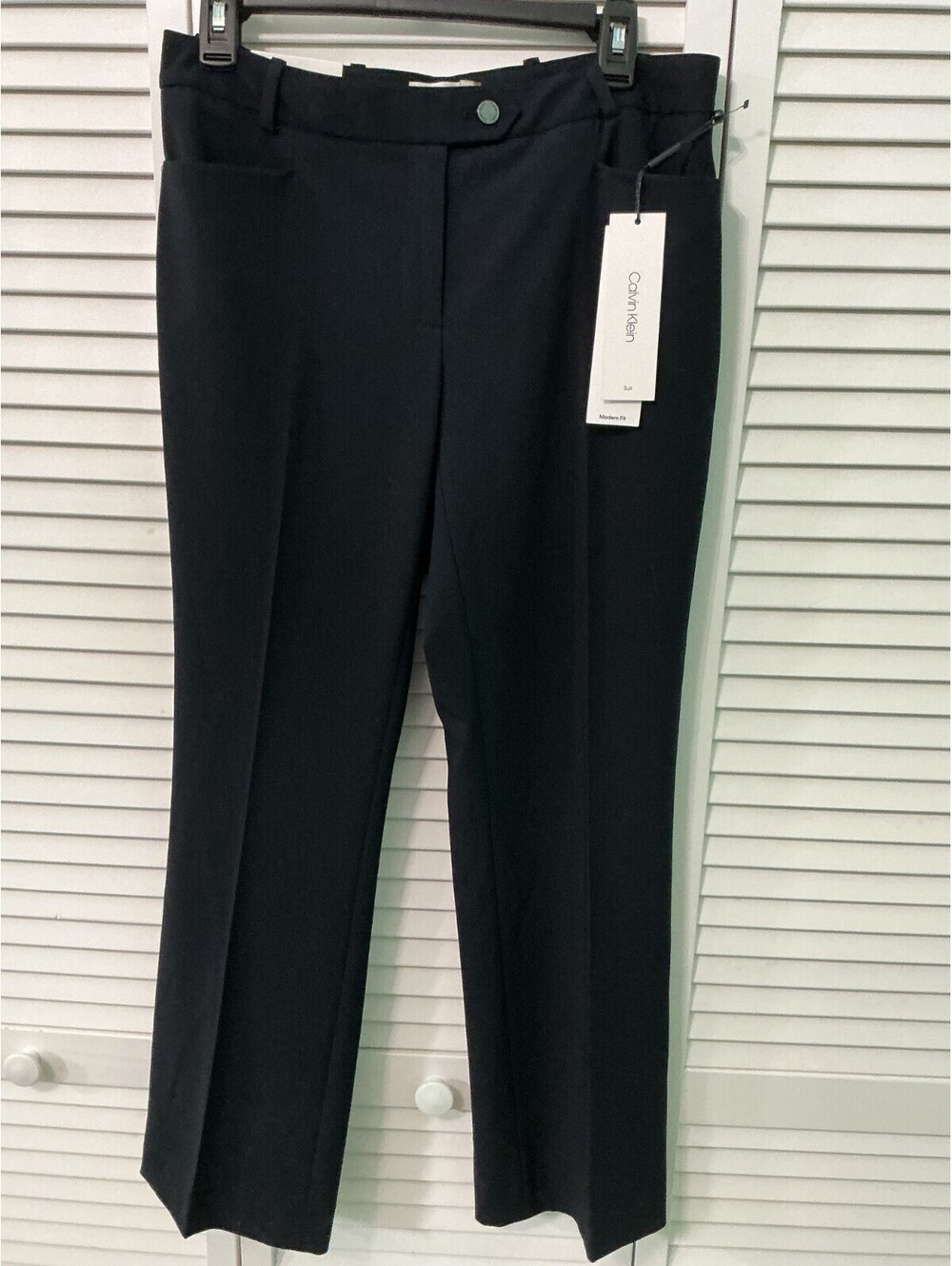 Calvin Klein Womens Size 4 Modern Fit Navy Straight Leg Dress Pants NWT #477
